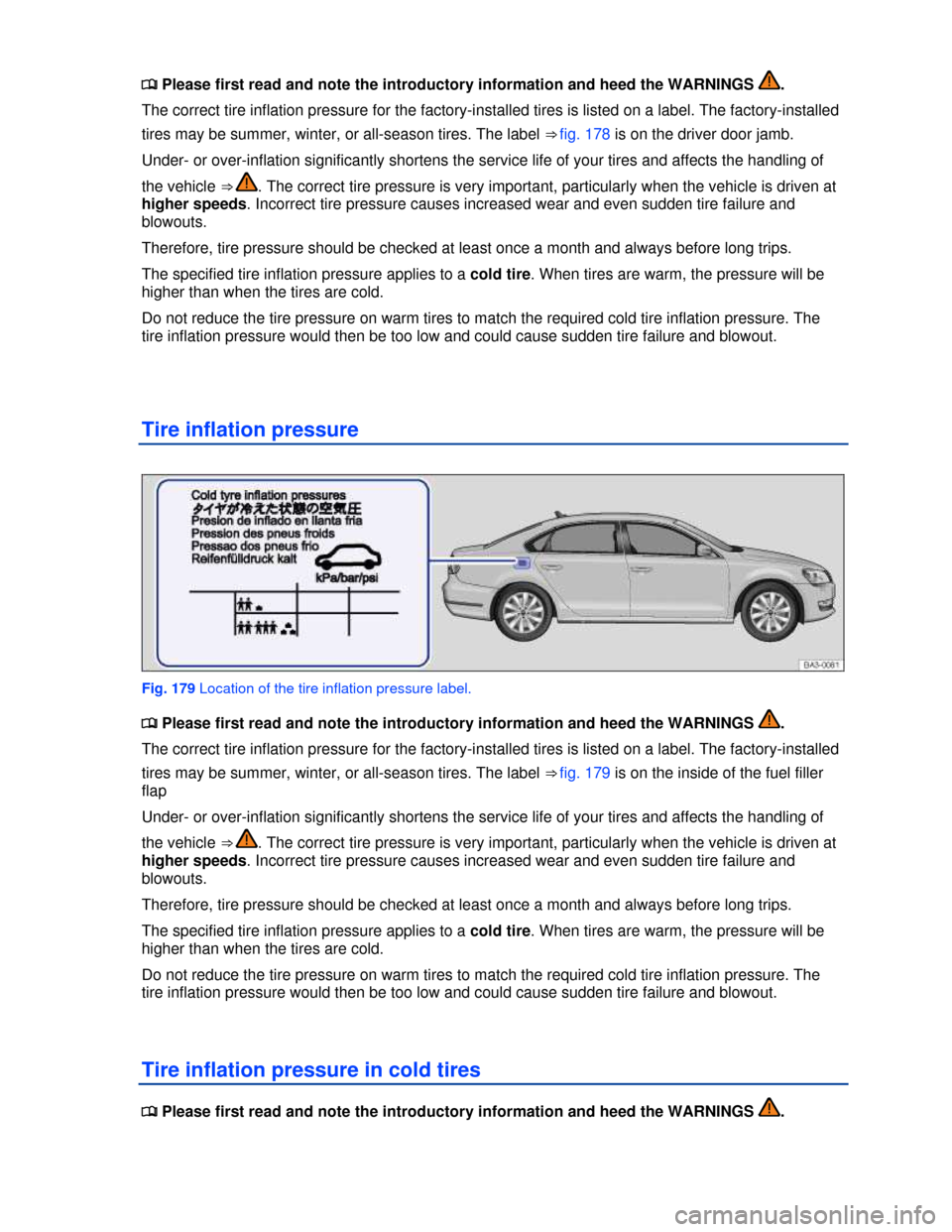 VOLKSWAGEN PASSAT 2013 B8 / 6.G Owners Manual  
�