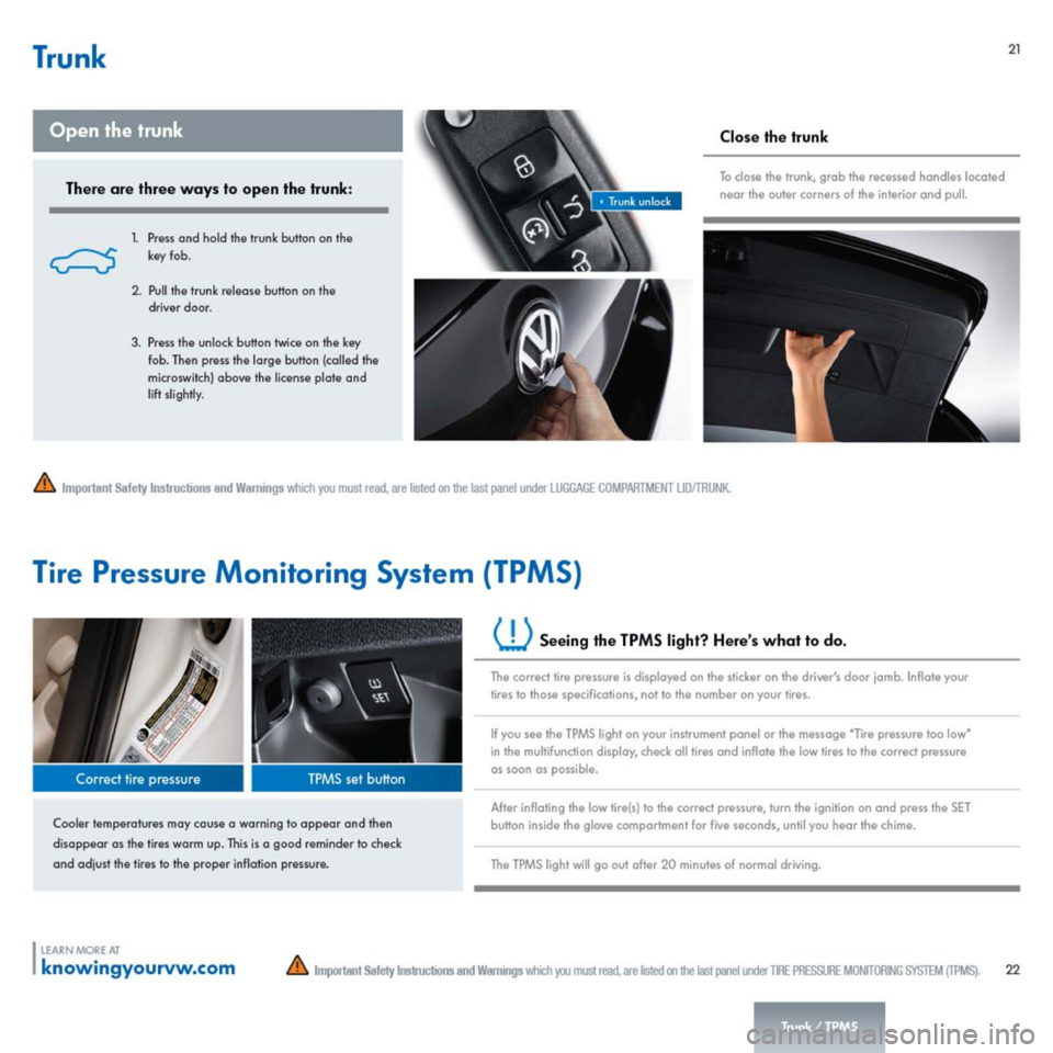 VOLKSWAGEN PASSAT 2014 B8 / 6.G Quick Start Guide 