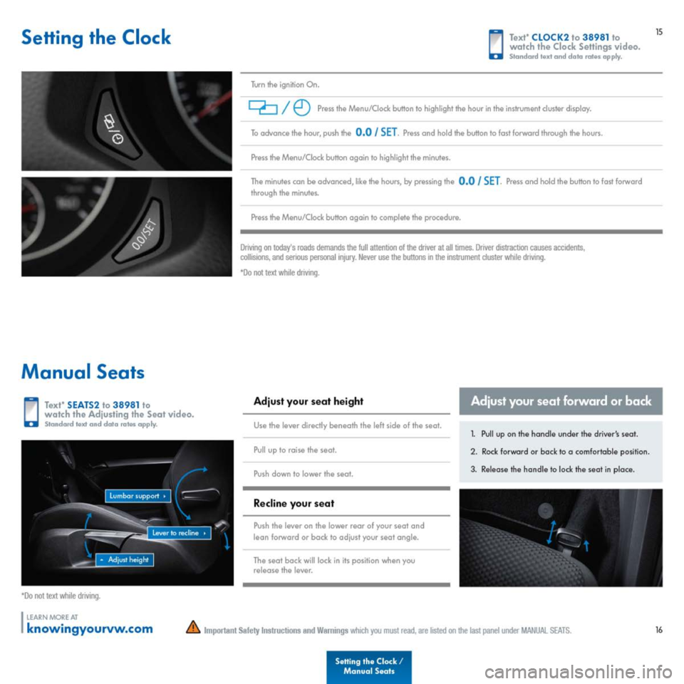 VOLKSWAGEN PASSAT 2014 B8 / 6.G Quick Start Guide 