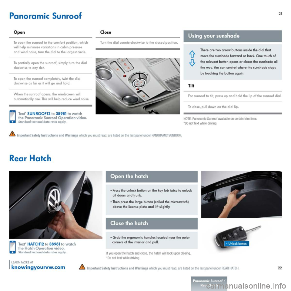 VOLKSWAGEN TIGUAN 2014 1.G Quick Start Guide 