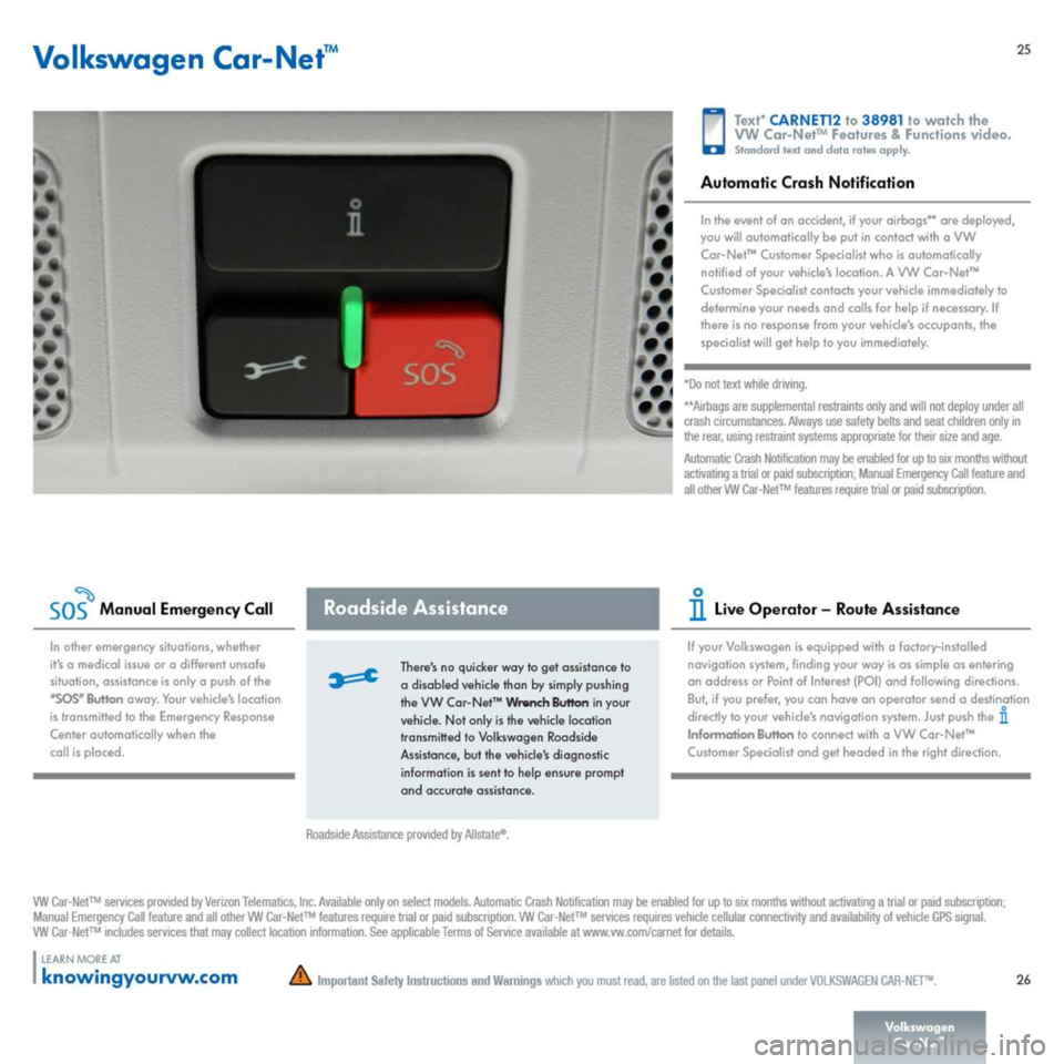 VOLKSWAGEN TIGUAN 2014 1.G Quick Start Guide 