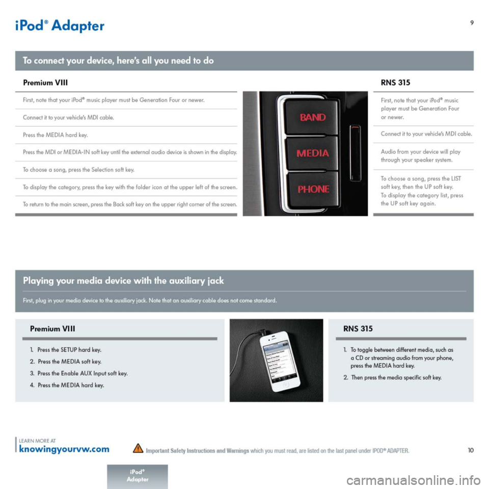 VOLKSWAGEN TIGUAN 2014 1.G Quick Start Guide 