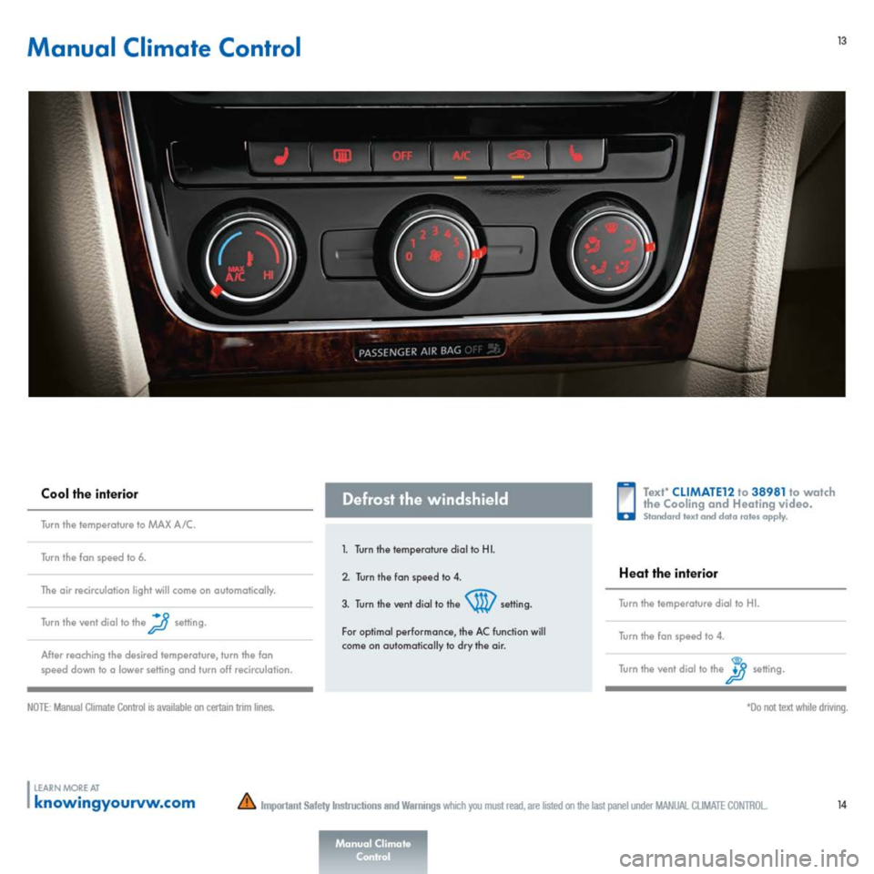 VOLKSWAGEN TIGUAN 2014 1.G Quick Start Guide VOLKSWAGEN TIGUAN 2014 1.G Quick Start Guide