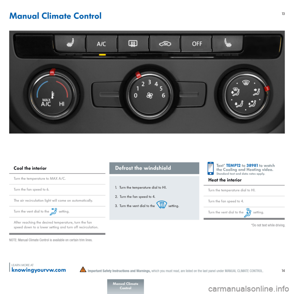 VOLKSWAGEN TIGUAN 2015 1.G Quick Start Guide 