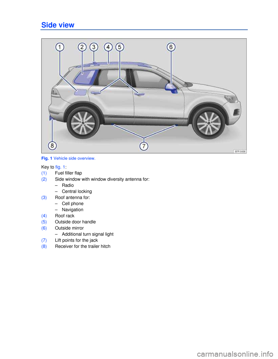 VOLKSWAGEN TOUAREG 2013 2.G Owners Manual 