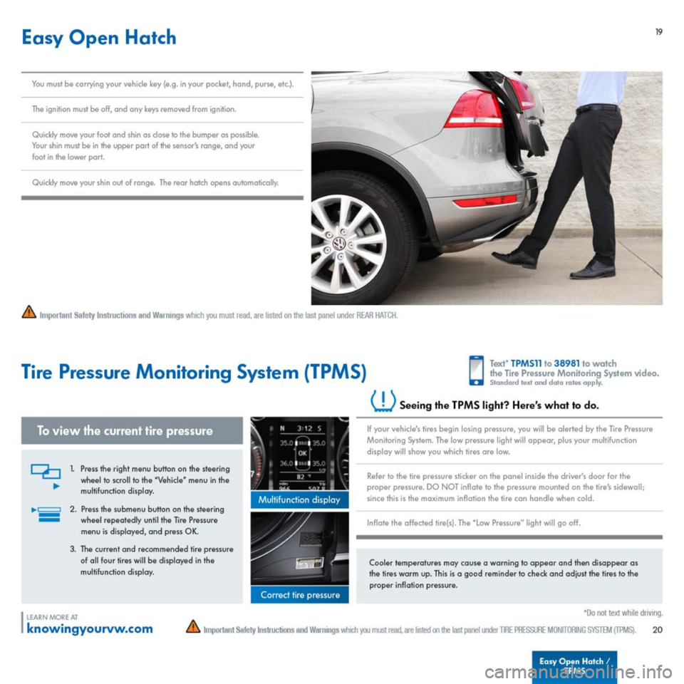 VOLKSWAGEN TOUAREG 2014 2.G Quick Start Guide VOLKSWAGEN TOUAREG 2014 2.G Quick Start Guide