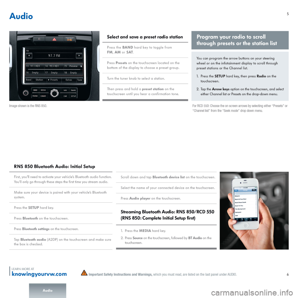 VOLKSWAGEN TOUAREG 2015 2.G Quick Start Guide 