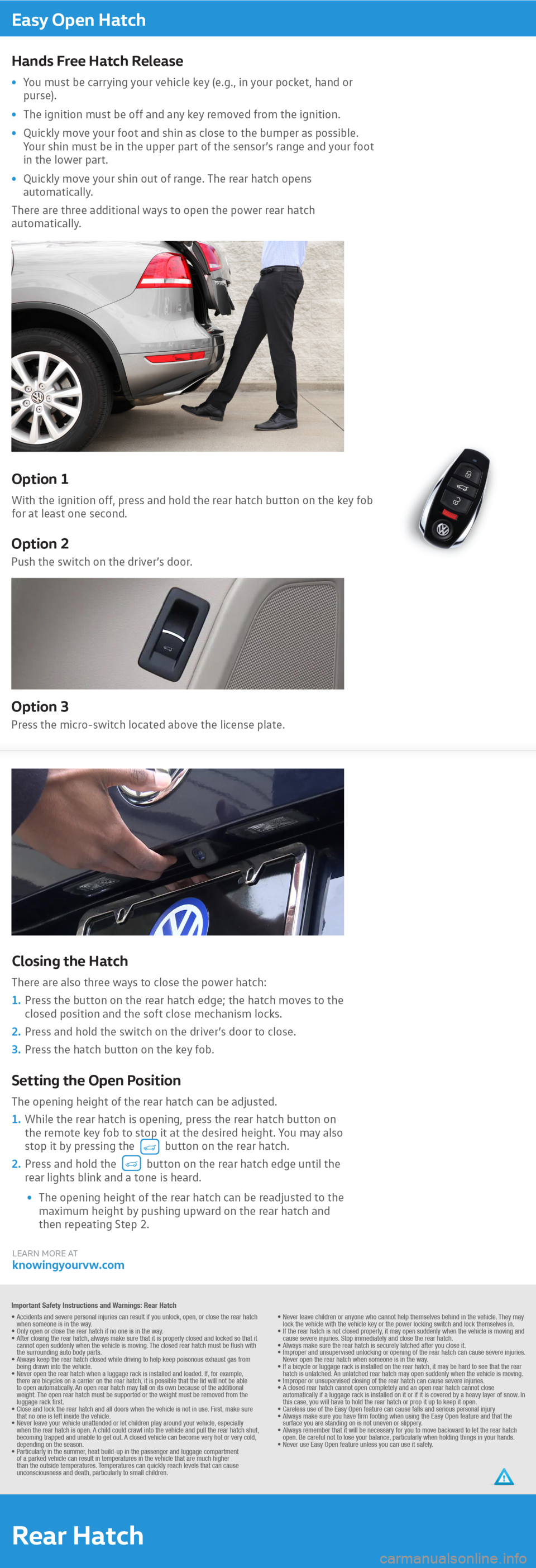 VOLKSWAGEN TOUAREG 2016 2.G Quick Start Guide VOLKSWAGEN TOUAREG 2016 2.G Quick Start Guide