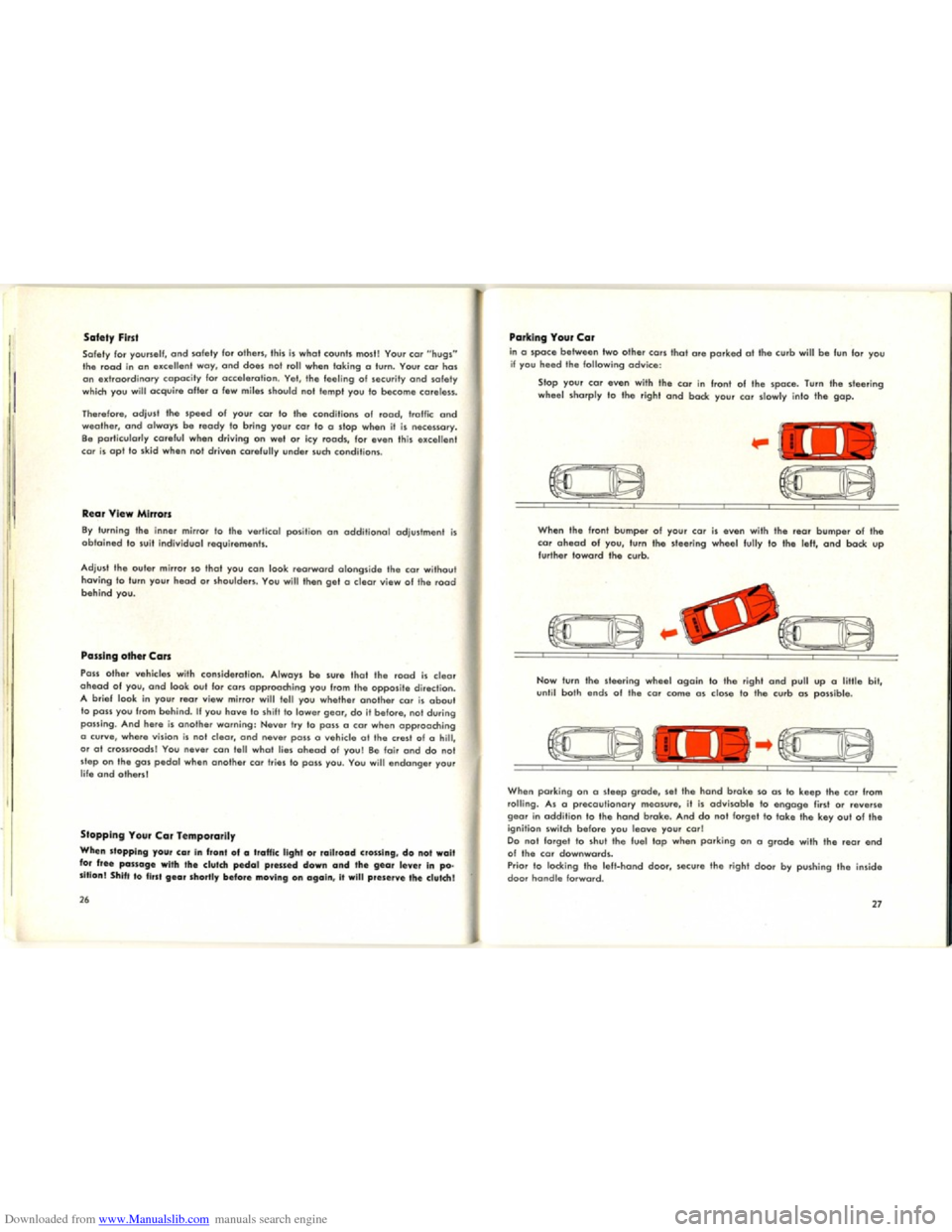 VOLKSWAGEN KARMANN GHIA 1958 1.G User Guide Downloaded from www.Manualslib.com manuals search engine   