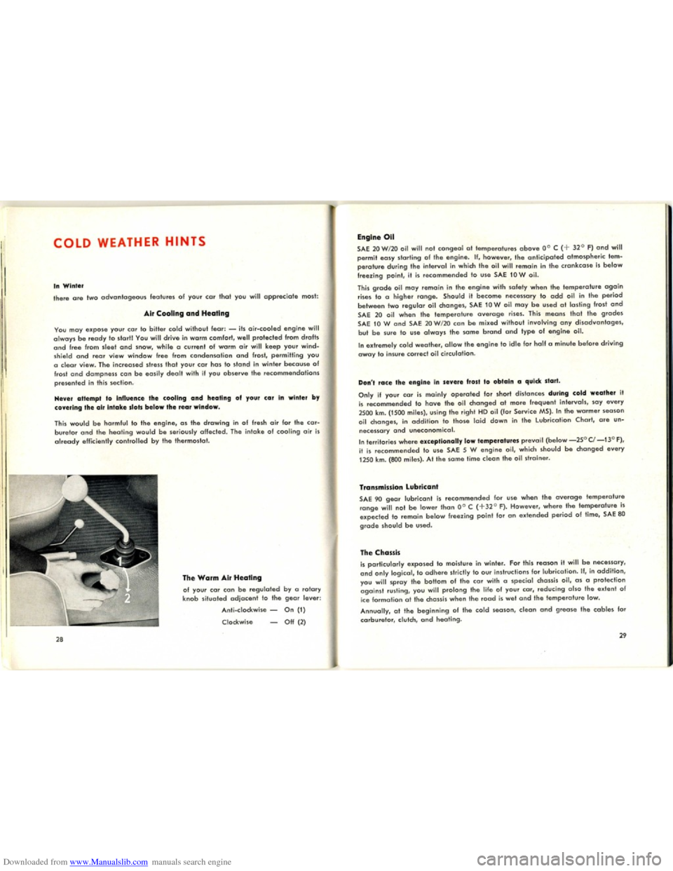 VOLKSWAGEN KARMANN GHIA 1958 1.G User Guide Downloaded from www.Manualslib.com manuals search engine   