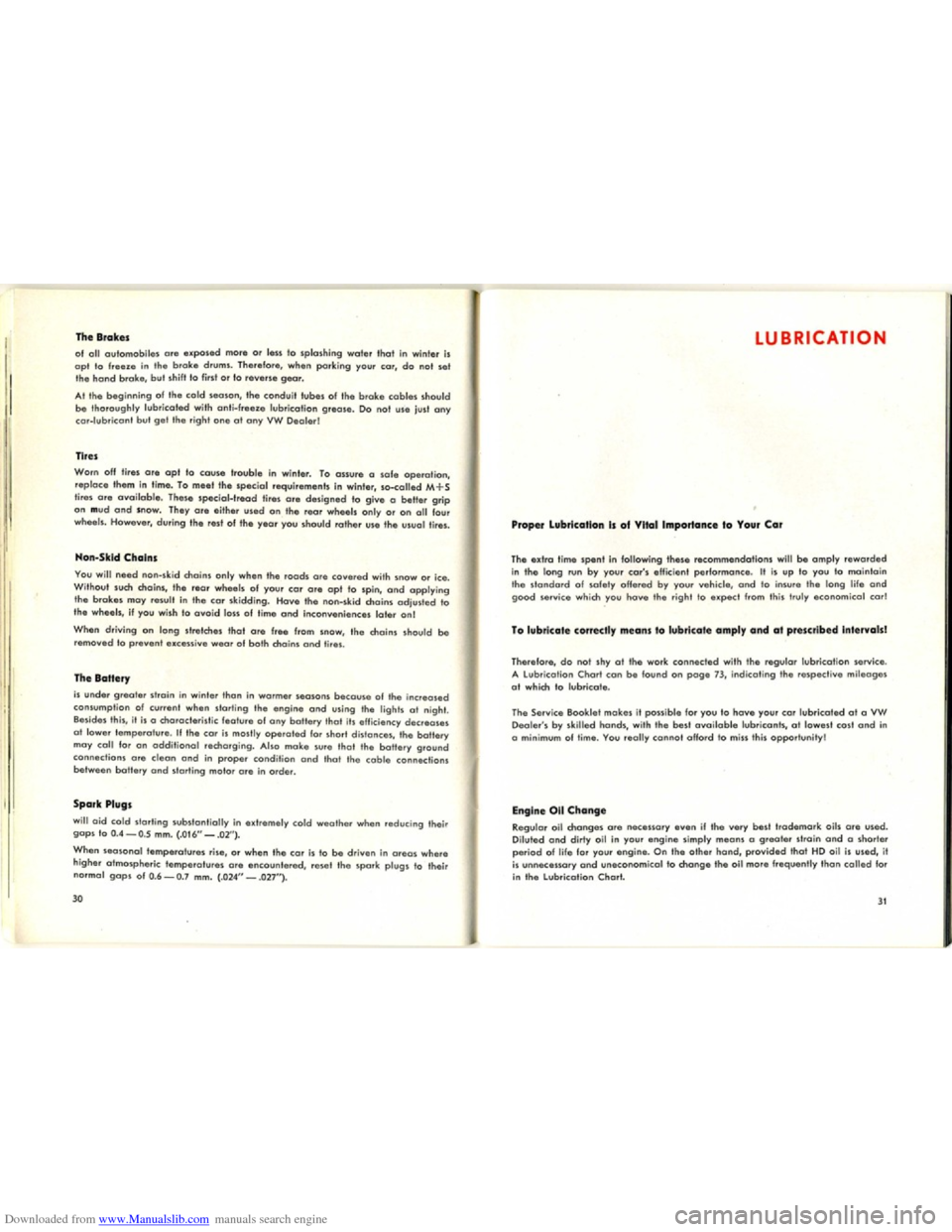 VOLKSWAGEN KARMANN GHIA 1958 1.G User Guide Downloaded from www.Manualslib.com manuals search engine VOLKSWAGEN KARMANN GHIA 1958 1.G User Guide Downloaded from www.Manualslib.com manuals search engine