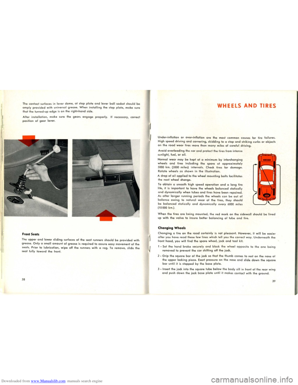 VOLKSWAGEN KARMANN GHIA 1958 1.G Owners Manual Downloaded from www.Manualslib.com manuals search engine   