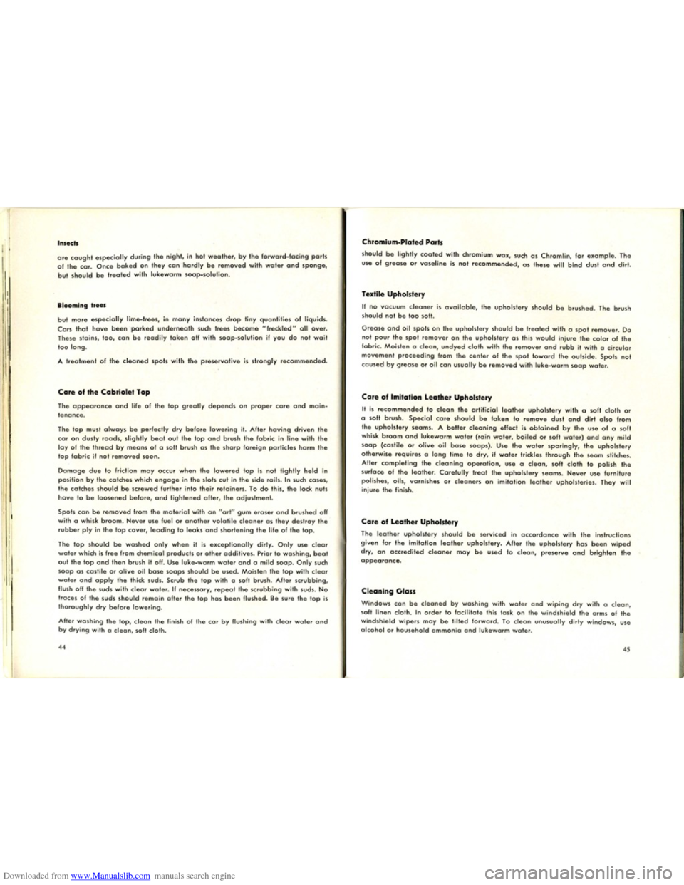 VOLKSWAGEN KARMANN GHIA 1958 1.G Owners Manual Downloaded from www.Manualslib.com manuals search engine VOLKSWAGEN KARMANN GHIA 1958 1.G Owners Manual Downloaded from www.Manualslib.com manuals search engine