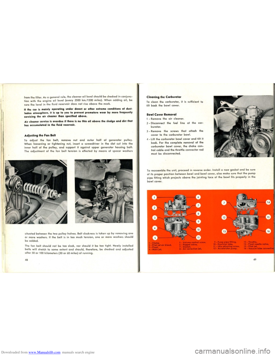 VOLKSWAGEN KARMANN GHIA 1958 1.G Owners Manual Downloaded from www.Manualslib.com manuals search engine VOLKSWAGEN KARMANN GHIA 1958 1.G Owners Manual Downloaded from www.Manualslib.com manuals search engine