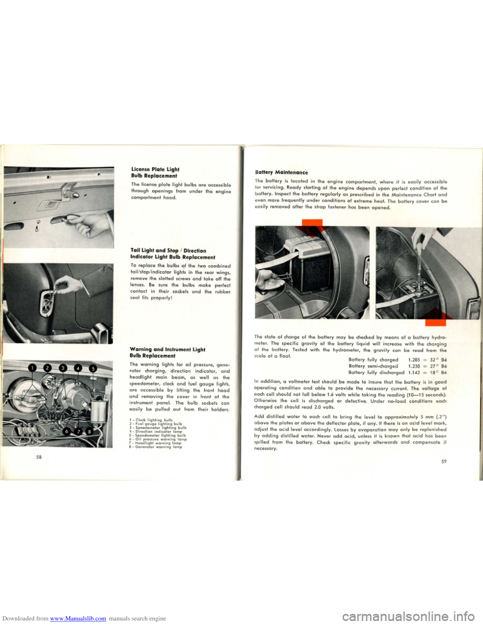 VOLKSWAGEN KARMANN GHIA 1958 1.G Owners Guide Downloaded from www.Manualslib.com manuals search engine   
