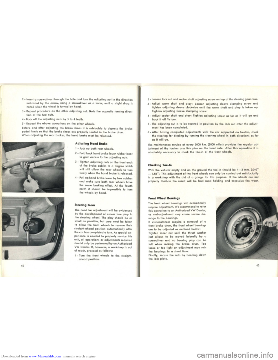 VOLKSWAGEN KARMANN GHIA 1958 1.G Owners Guide Downloaded from www.Manualslib.com manuals search engine   