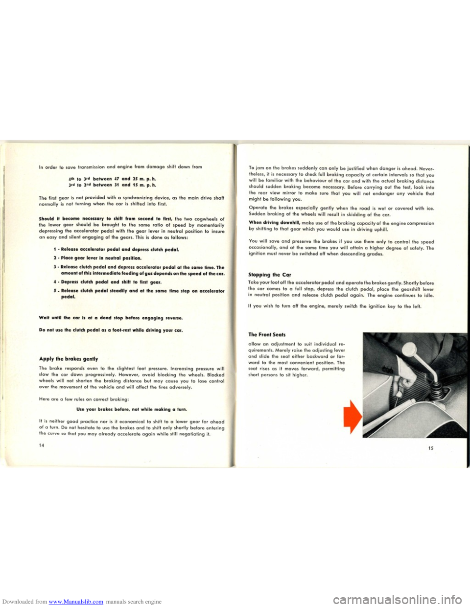 VOLKSWAGEN KARMANN GHIA 1958 1.G Owners Manual Downloaded from www.Manualslib.com manuals search engine VOLKSWAGEN KARMANN GHIA 1958 1.G Owners Manual Downloaded from www.Manualslib.com manuals search engine