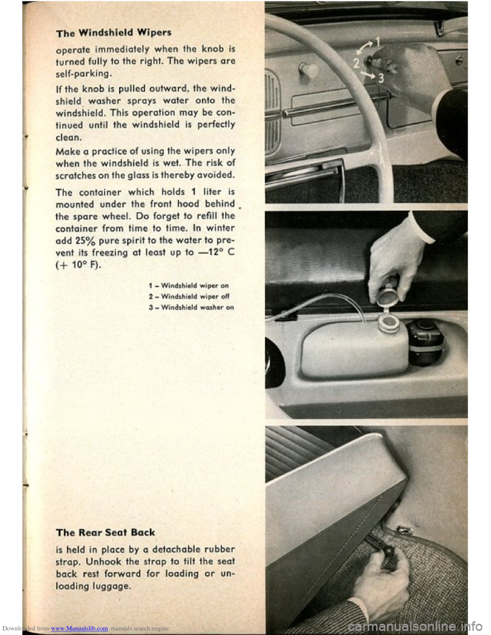 VOLKSWAGEN BEETLE 1960 1.G Owners Manual Downloaded from www.Manualslib.com manuals search engine   