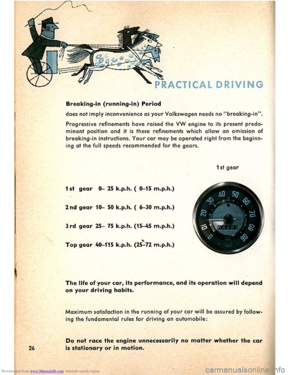 VOLKSWAGEN BEETLE 1960 1.G Owners Manual Downloaded from www.Manualslib.com manuals search engine   