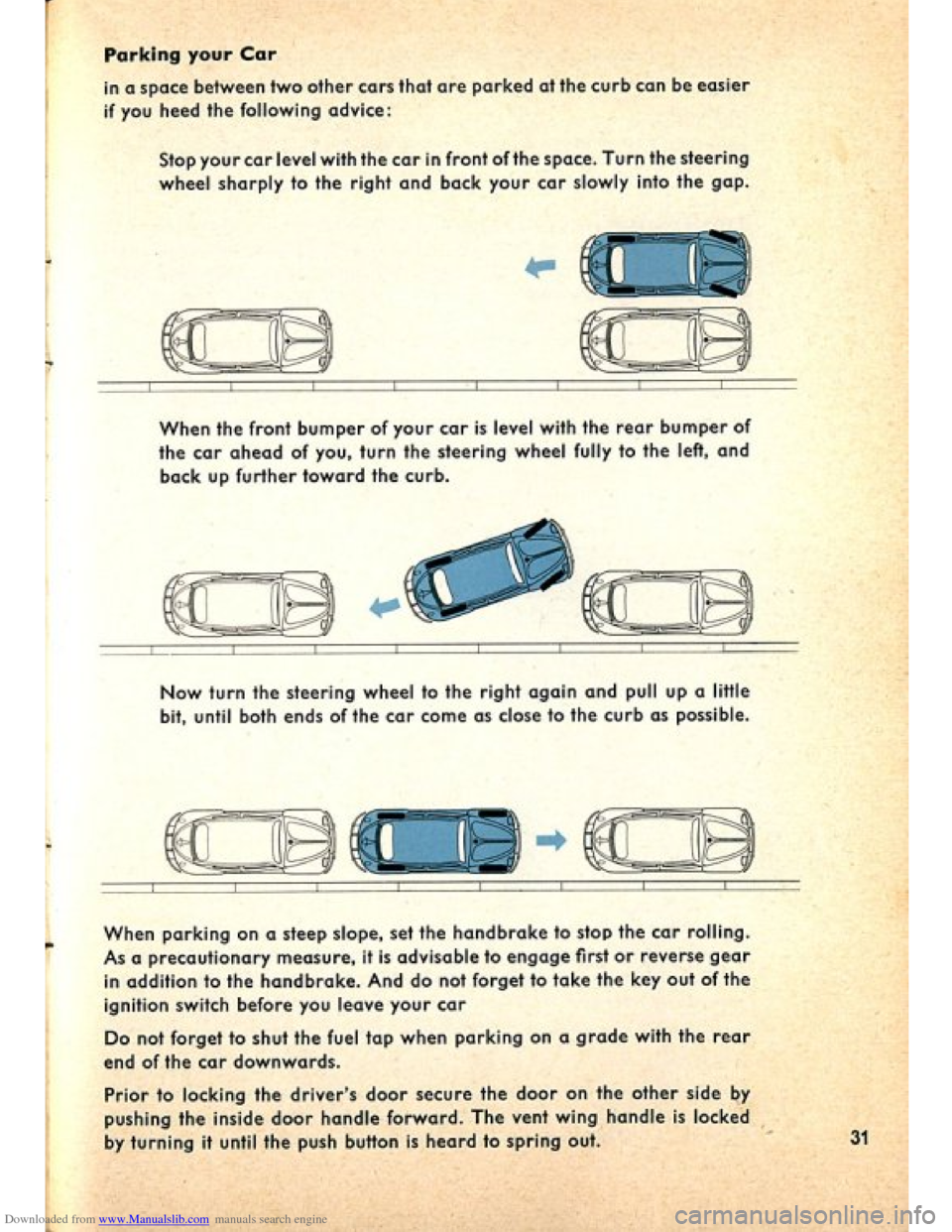 VOLKSWAGEN BEETLE 1960 1.G Owners Guide Downloaded from www.Manualslib.com manuals search engine VOLKSWAGEN BEETLE 1960 1.G Owners Guide Downloaded from www.Manualslib.com manuals search engine