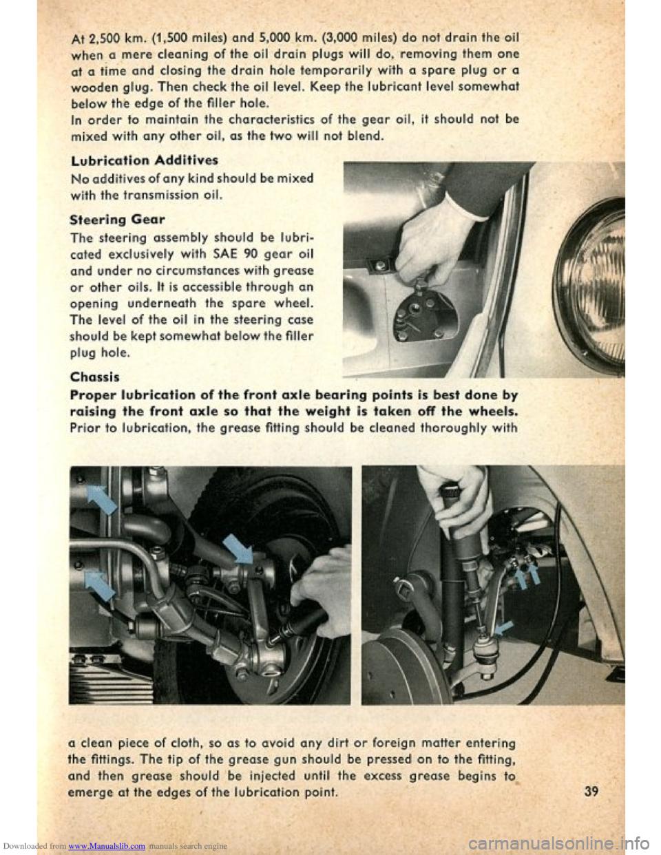 VOLKSWAGEN BEETLE 1960 1.G Service Manual Downloaded from www.Manualslib.com manuals search engine   