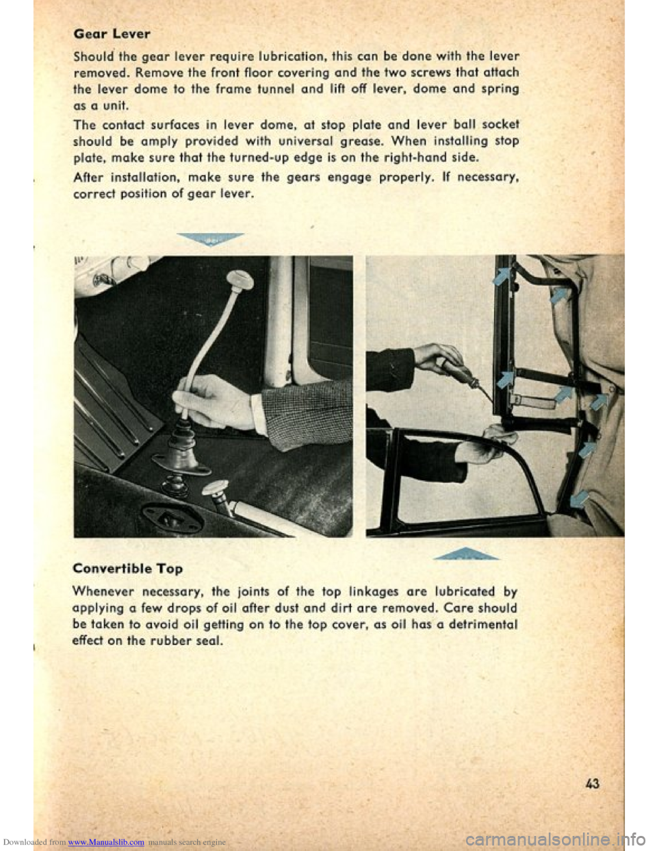 VOLKSWAGEN BEETLE 1960 1.G Service Manual Downloaded from www.Manualslib.com manuals search engine   