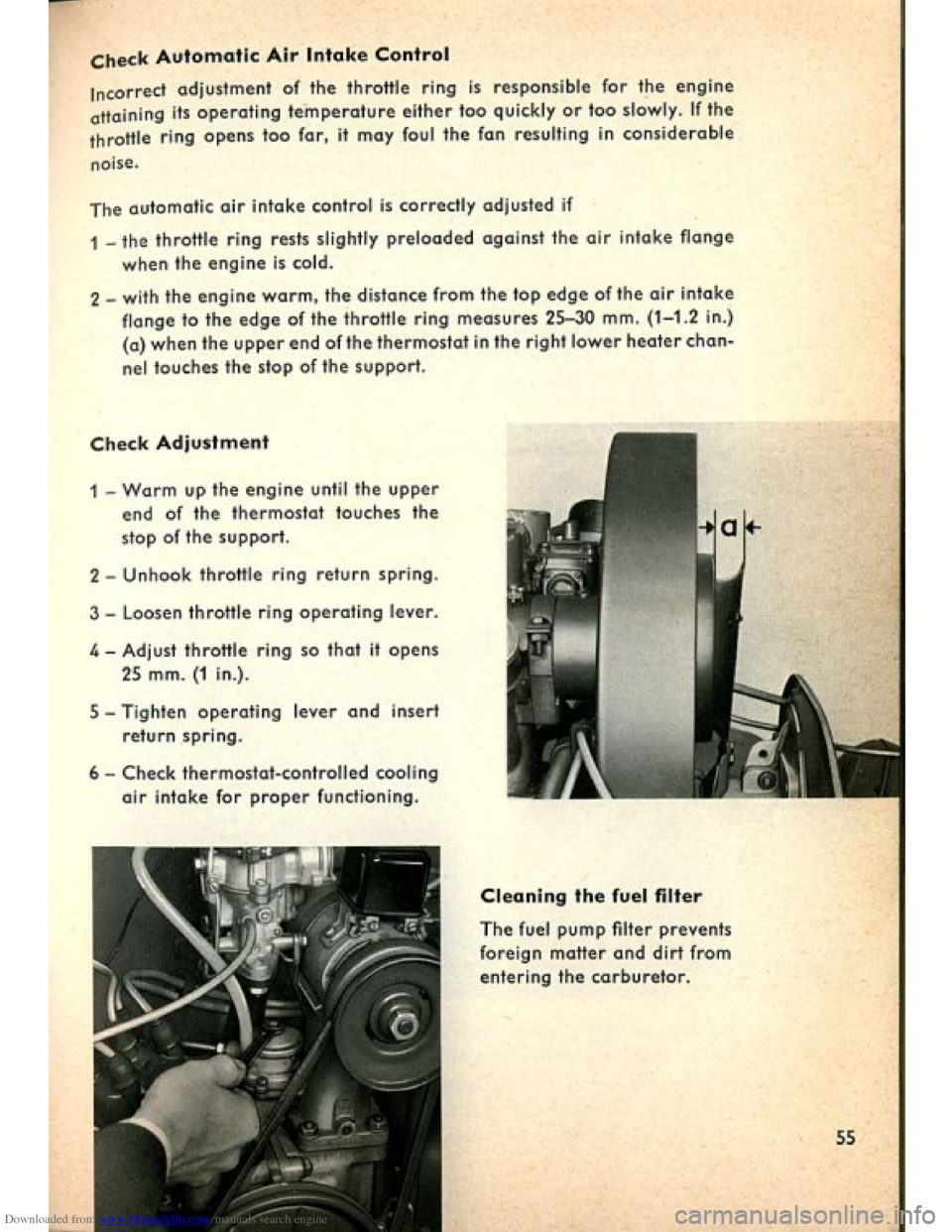 VOLKSWAGEN BEETLE 1960 1.G Workshop Manual Downloaded from www.Manualslib.com manuals search engine   