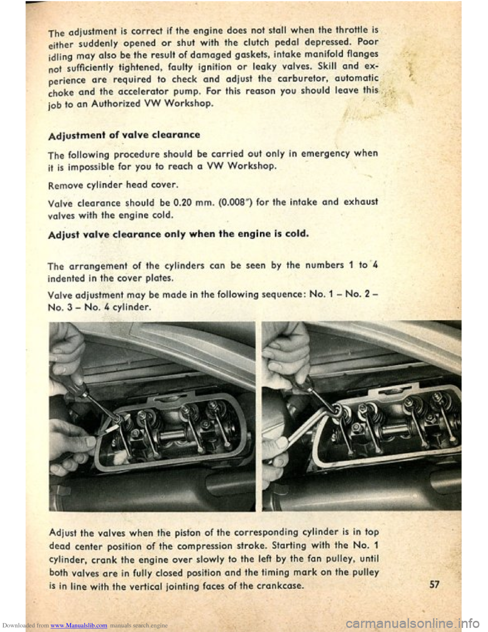 VOLKSWAGEN BEETLE 1960 1.G Workshop Manual Downloaded from www.Manualslib.com manuals search engine   