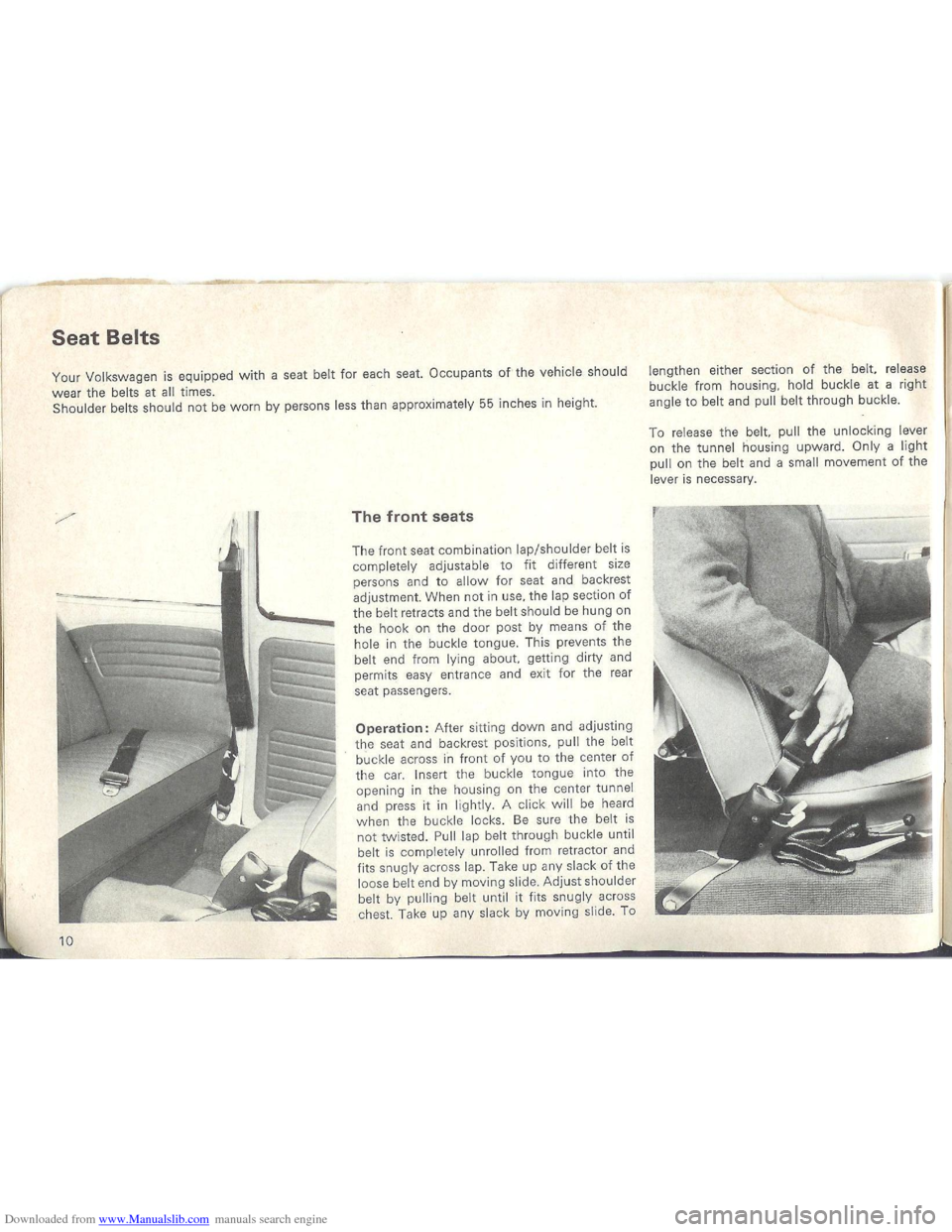 VOLKSWAGEN BEETLE 1970 1.G User Guide Downloaded from www.Manualslib.com manuals search engine VOLKSWAGEN BEETLE 1970 1.G User Guide Downloaded from www.Manualslib.com manuals search engine