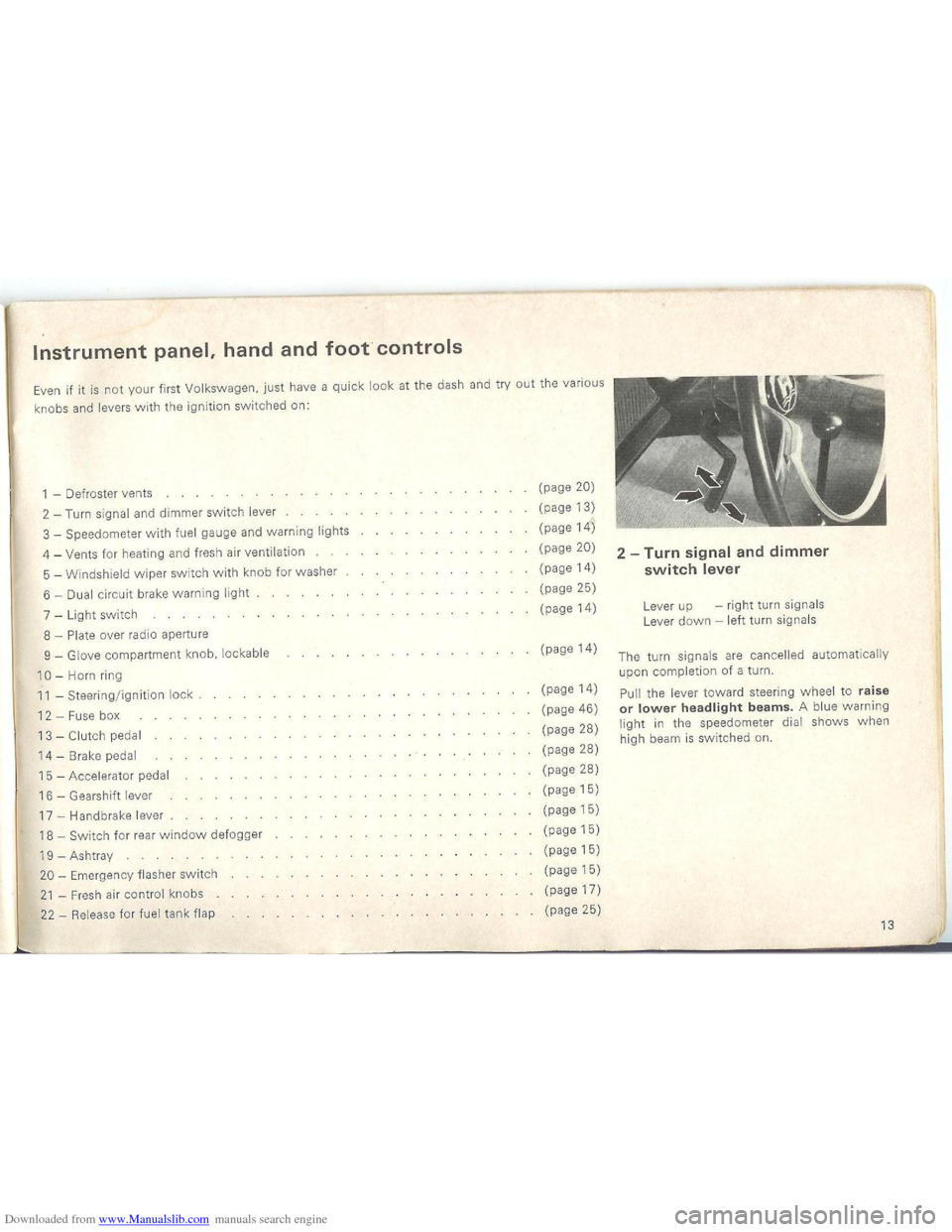 VOLKSWAGEN BEETLE 1970 1.G User Guide Downloaded from www.Manualslib.com manuals search engine   