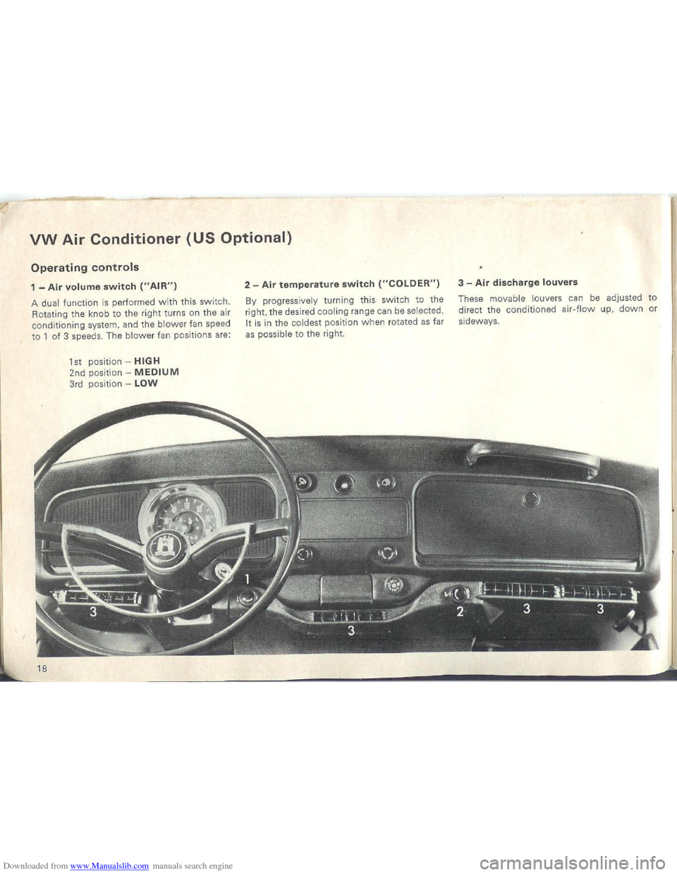 VOLKSWAGEN BEETLE 1970 1.G Owners Manual Downloaded from www.Manualslib.com manuals search engine   