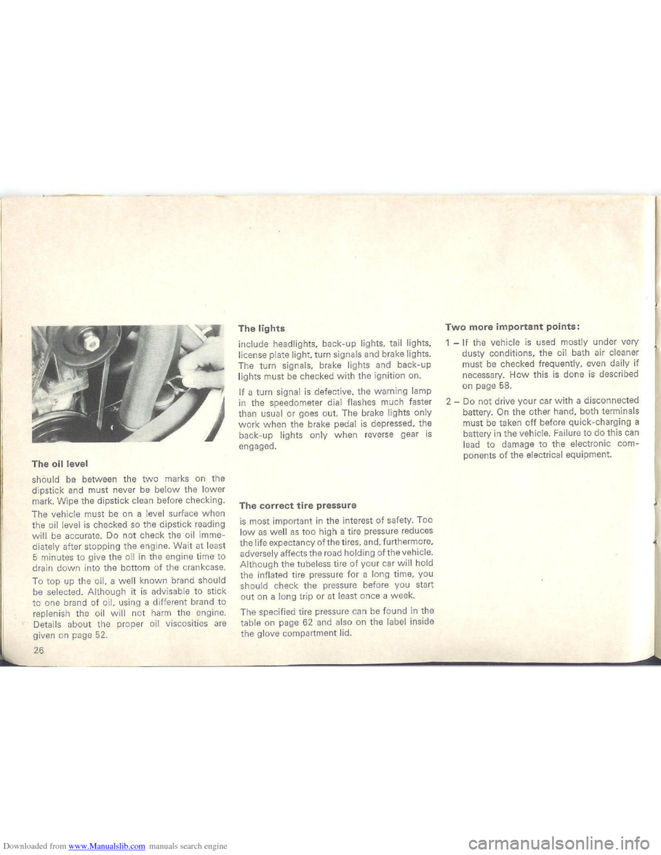 VOLKSWAGEN BEETLE 1970 1.G Owners Manual Downloaded from www.Manualslib.com manuals search engine VOLKSWAGEN BEETLE 1970 1.G Owners Manual Downloaded from www.Manualslib.com manuals search engine