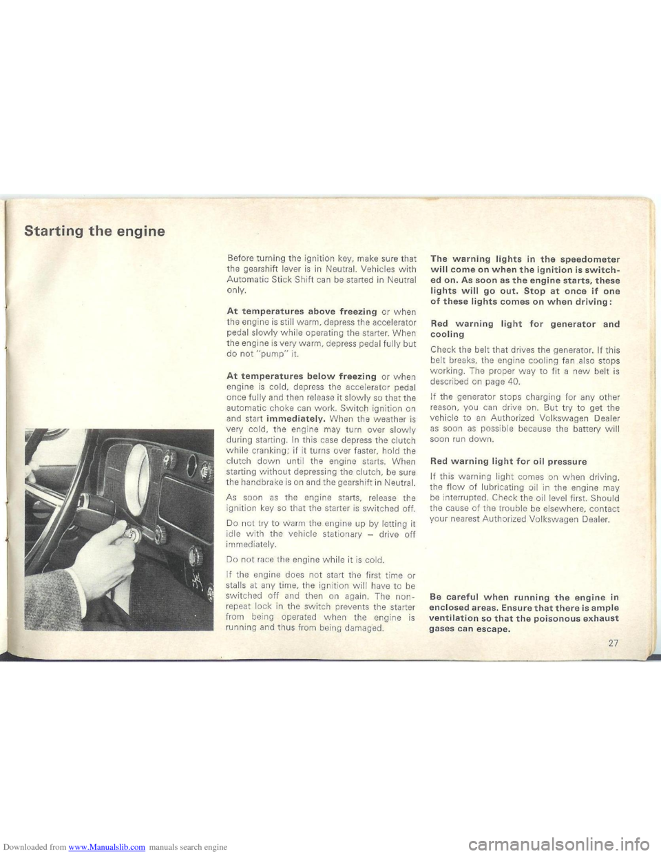 VOLKSWAGEN BEETLE 1970 1.G Owners Manual Downloaded from www.Manualslib.com manuals search engine VOLKSWAGEN BEETLE 1970 1.G Owners Manual Downloaded from www.Manualslib.com manuals search engine