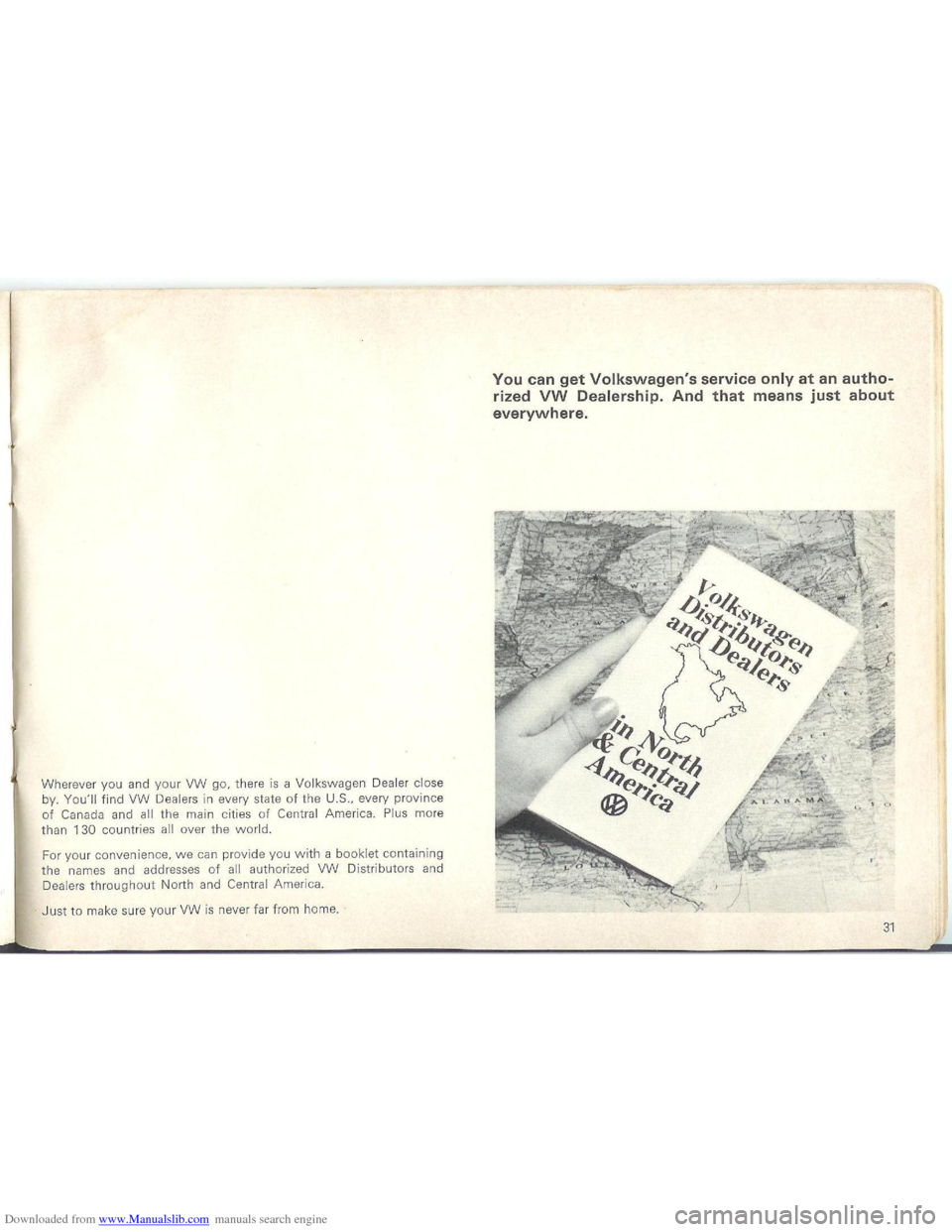 VOLKSWAGEN BEETLE 1970 1.G Owners Guide Downloaded from www.Manualslib.com manuals search engine   