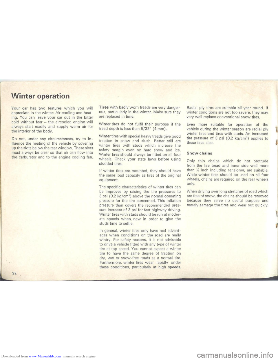 VOLKSWAGEN BEETLE 1970 1.G Owners Guide Downloaded from www.Manualslib.com manuals search engine   