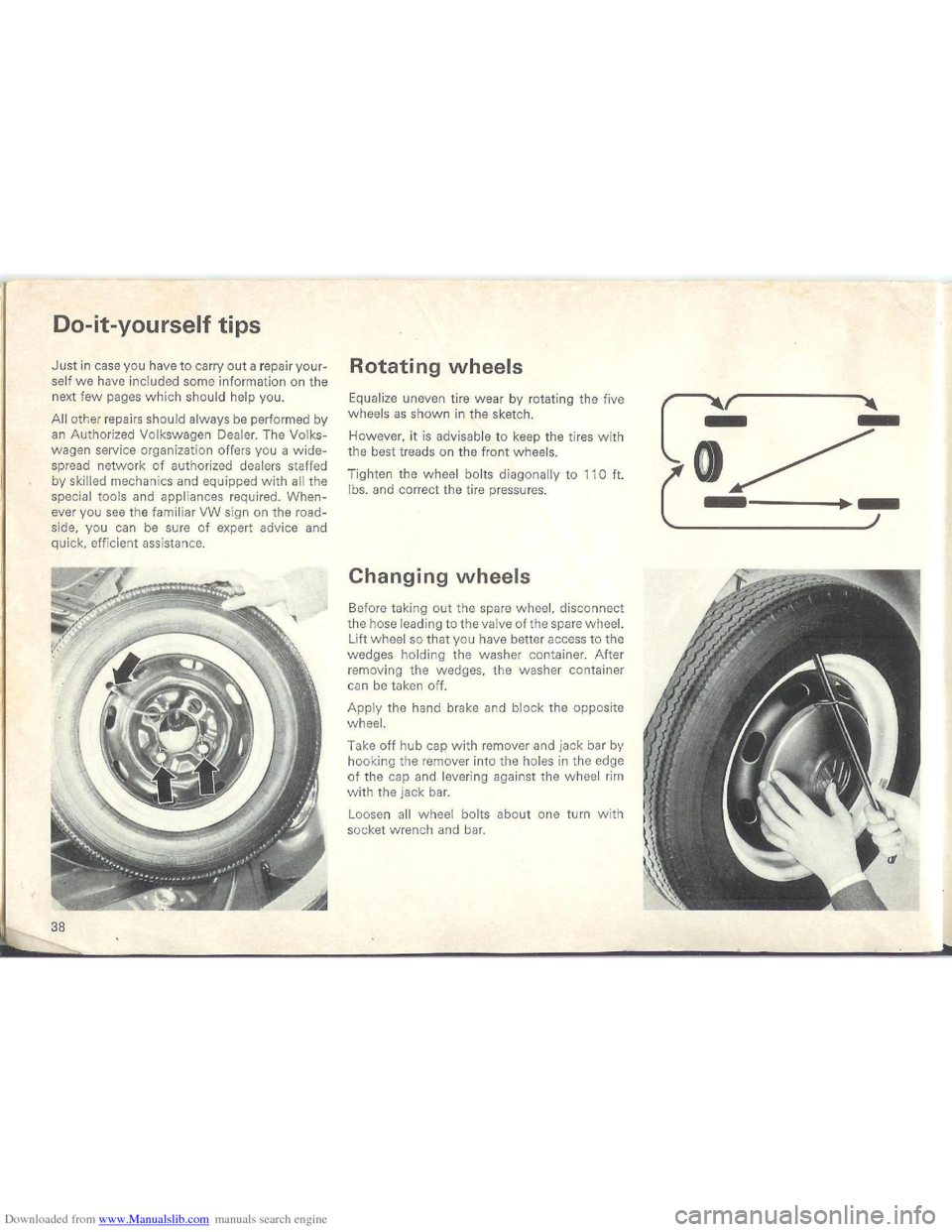 VOLKSWAGEN BEETLE 1970 1.G Service Manual Downloaded from www.Manualslib.com manuals search engine   