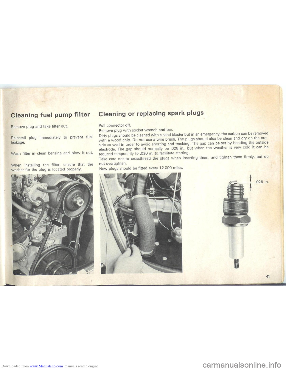 VOLKSWAGEN BEETLE 1970 1.G Service Manual Downloaded from www.Manualslib.com manuals search engine   