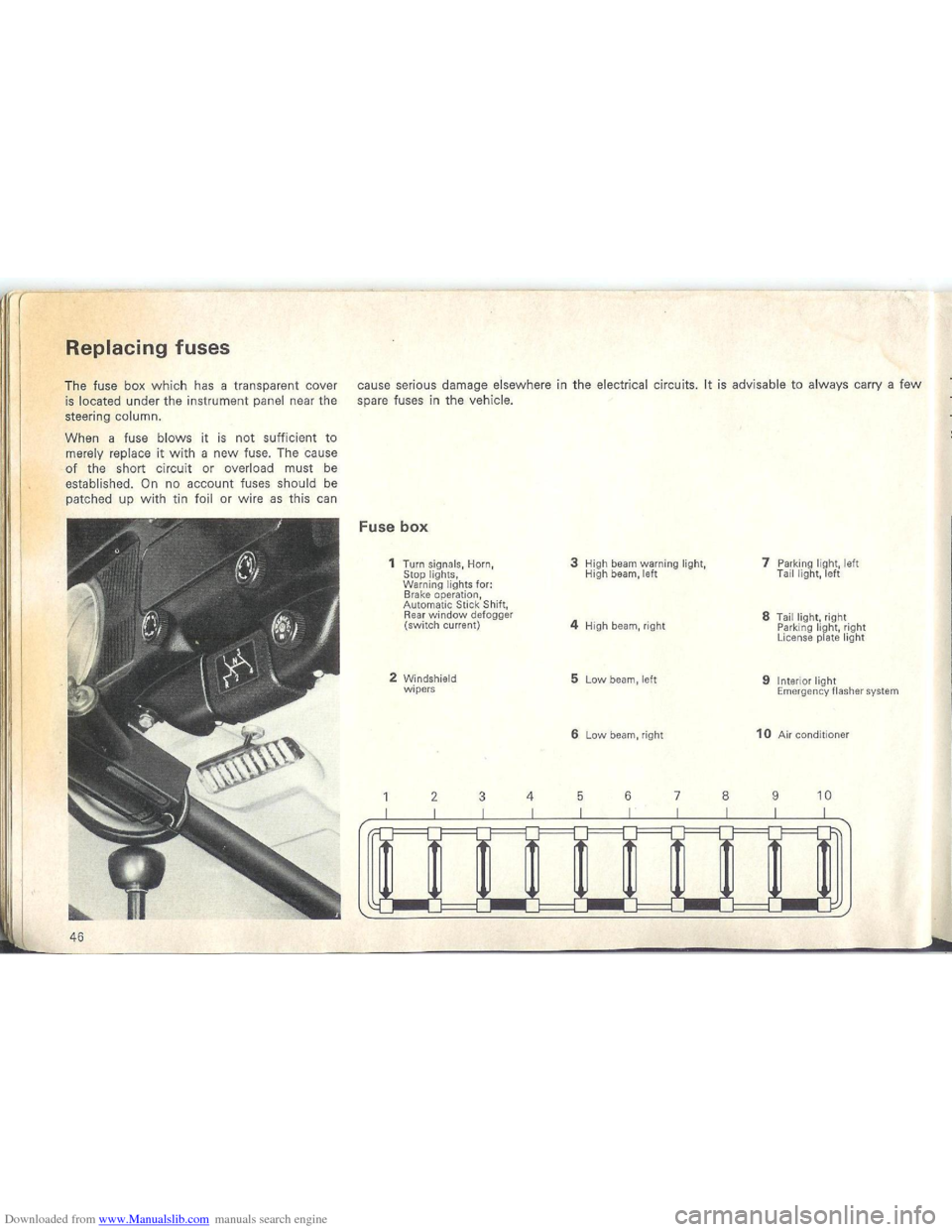 VOLKSWAGEN BEETLE 1970 1.G Service Manual Downloaded from www.Manualslib.com manuals search engine   