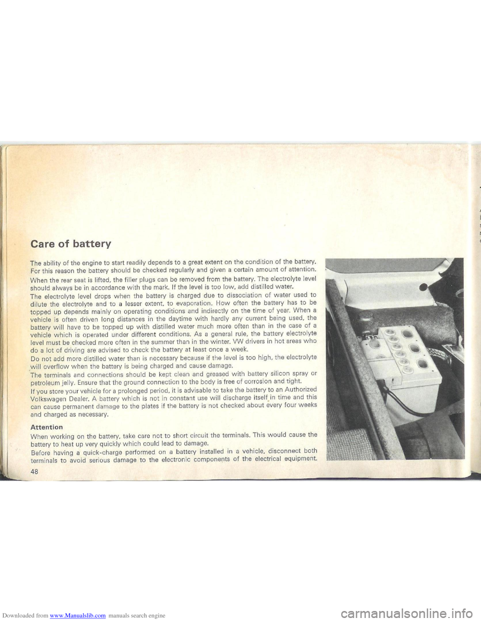 VOLKSWAGEN BEETLE 1970 1.G Workshop Manual Downloaded from www.Manualslib.com manuals search engine   