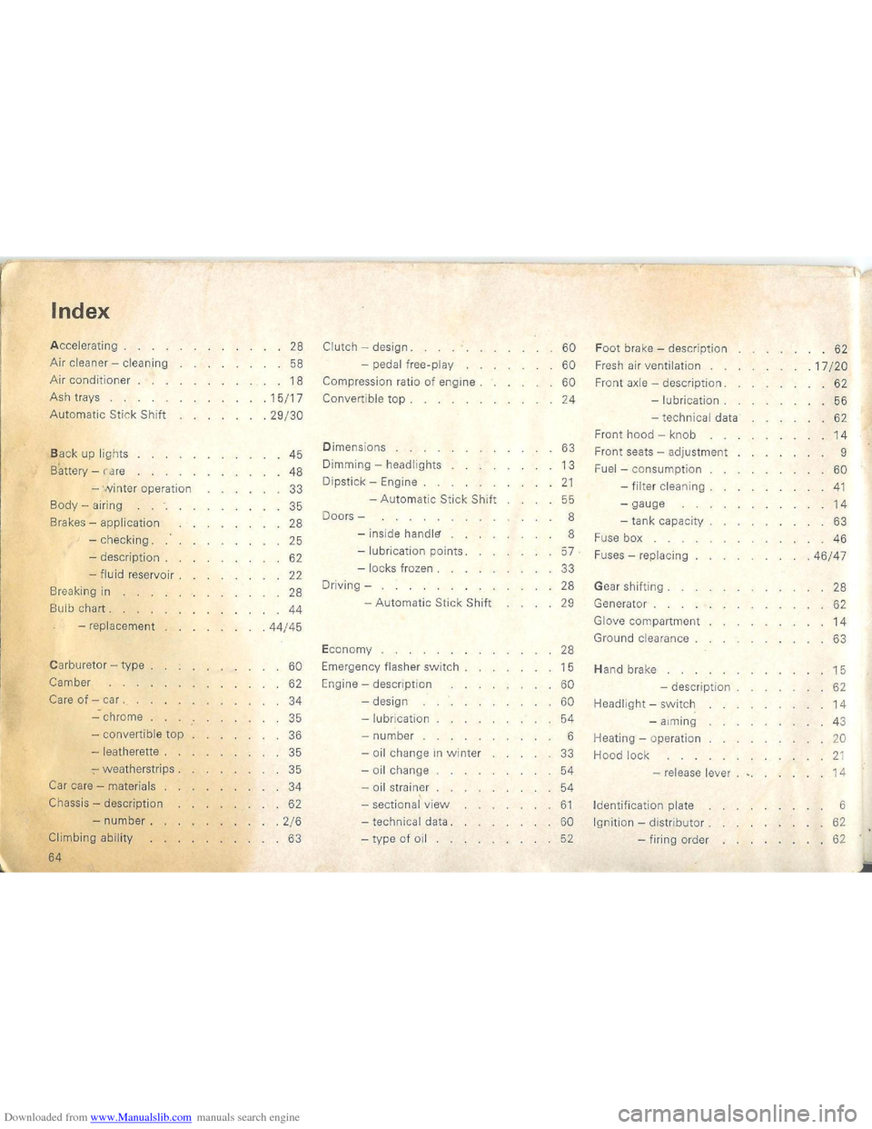 VOLKSWAGEN BEETLE 1970 1.G Repair Manual Downloaded from www.Manualslib.com manuals search engine VOLKSWAGEN BEETLE 1970 1.G Repair Manual Downloaded from www.Manualslib.com manuals search engine