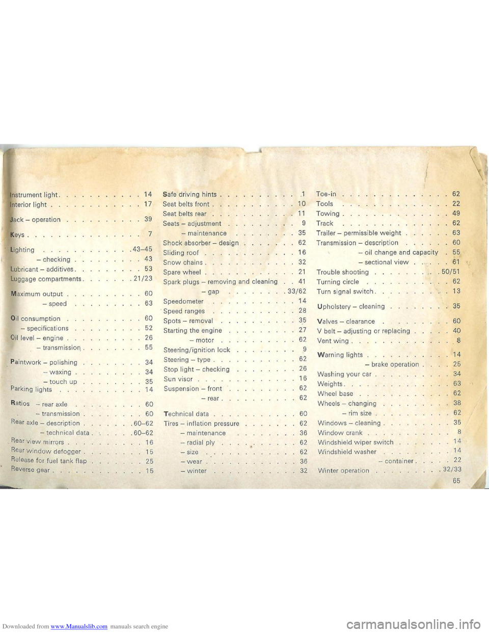 VOLKSWAGEN BEETLE 1970 1.G Repair Manual Downloaded from www.Manualslib.com manuals search engine VOLKSWAGEN BEETLE 1970 1.G Repair Manual Downloaded from www.Manualslib.com manuals search engine