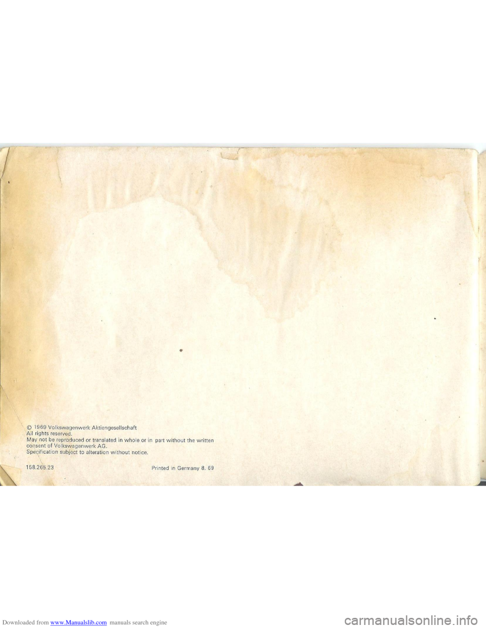 VOLKSWAGEN BEETLE 1970 1.G Repair Manual Downloaded from www.Manualslib.com manuals search engine VOLKSWAGEN BEETLE 1970 1.G Repair Manual Downloaded from www.Manualslib.com manuals search engine
