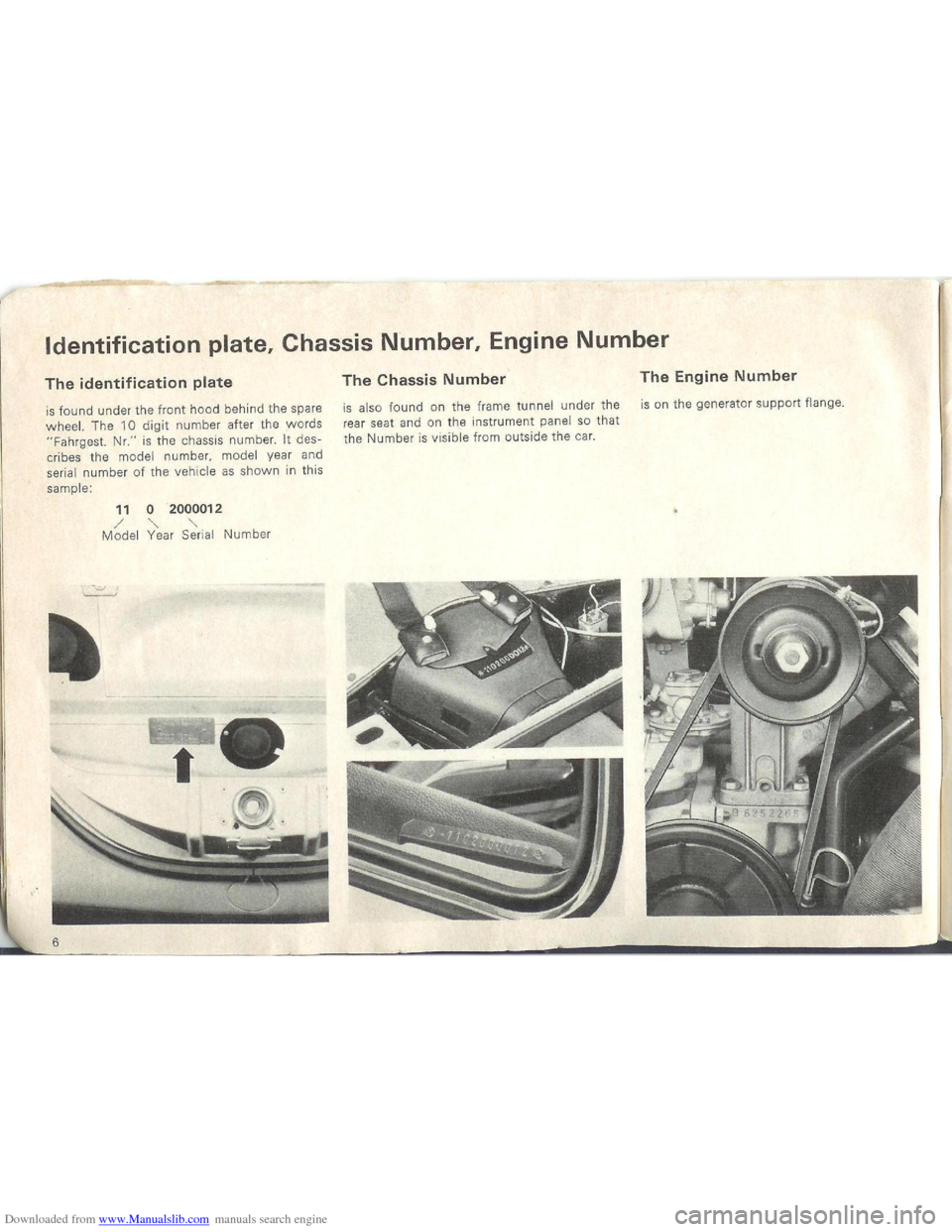 VOLKSWAGEN BEETLE 1970 1.G Owners Manual Downloaded from www.Manualslib.com manuals search engine   