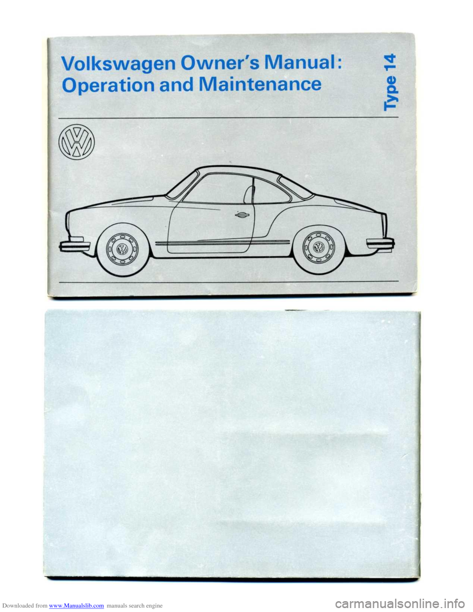 VOLKSWAGEN KARMANN GHIA 1973 1.G Owners Manual Downloaded from www.Manualslib.com manuals search engine   