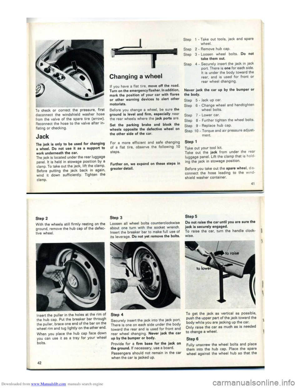 VOLKSWAGEN KARMANN GHIA 1973 1.G Owners Manual Downloaded from www.Manualslib.com manuals search engine VOLKSWAGEN KARMANN GHIA 1973 1.G Owners Manual Downloaded from www.Manualslib.com manuals search engine