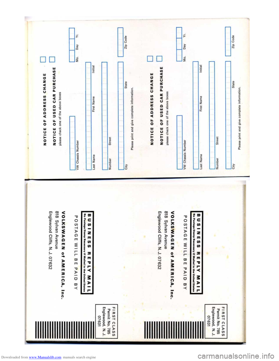 VOLKSWAGEN KARMANN GHIA 1973 1.G Service Manual Downloaded from www.Manualslib.com manuals search engine   