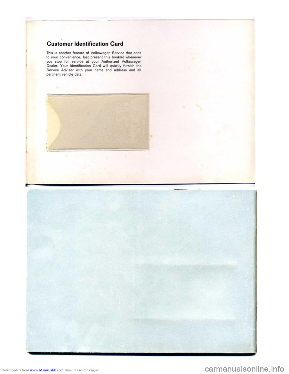 VOLKSWAGEN KARMANN GHIA 1973 1.G Service Manual Downloaded from www.Manualslib.com manuals search engine    