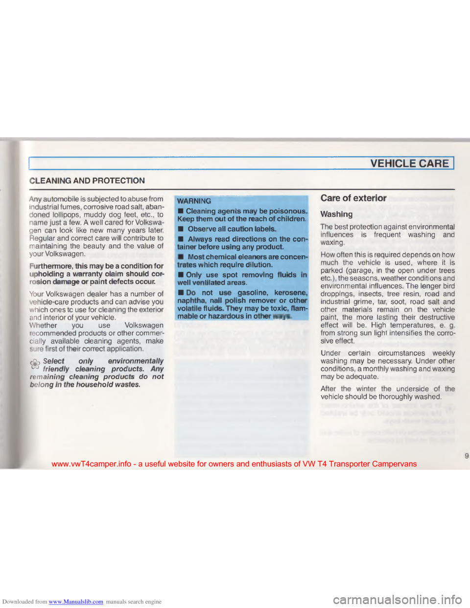 VOLKSWAGEN TRANSPORTER 1993 T4 / 4.G Owners Manual Downloaded from www.Manualslib.com manuals search engine \027
\033
\006 , \t
#
0
\036
B
 
\007
\002
>
\032 \001
C ? \001
\003
B \017
\005
\) 9
-
\003
/
\023
\017 \013  
\003
#\001
\037
\033
"
\005 \00