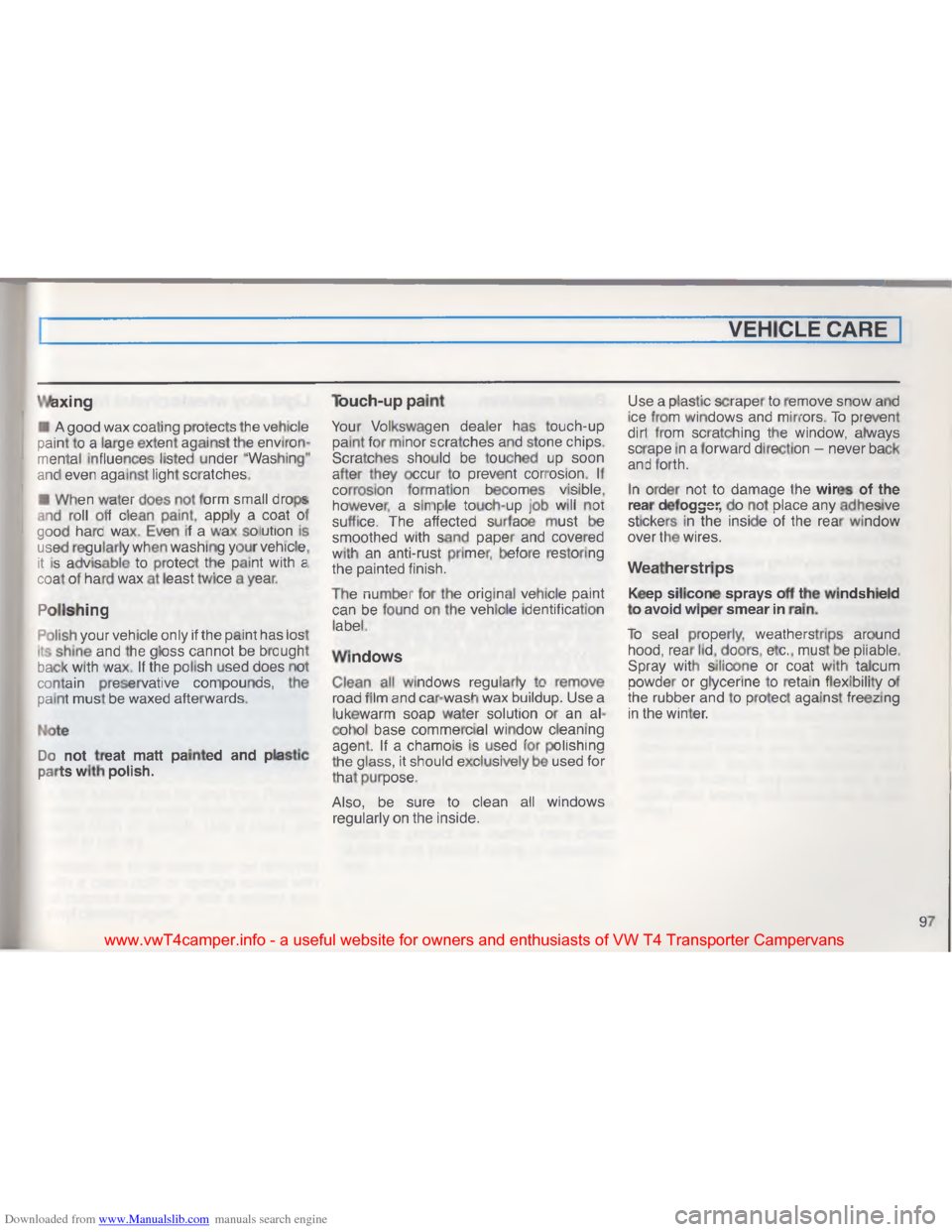VOLKSWAGEN TRANSPORTER 1993 T4 / 4.G Owners Manual Downloaded from www.Manualslib.com manuals search engine jI\017\006
/\007 \t
\006
\033 \001
\002
!
%  V
B
\033 \036 :
\007 \t
\t
\003
\023
! ; \033
\036
\)
\003 7
#
#
B
J
\) E
\004 :
5
9
;
F
\)
+\001 