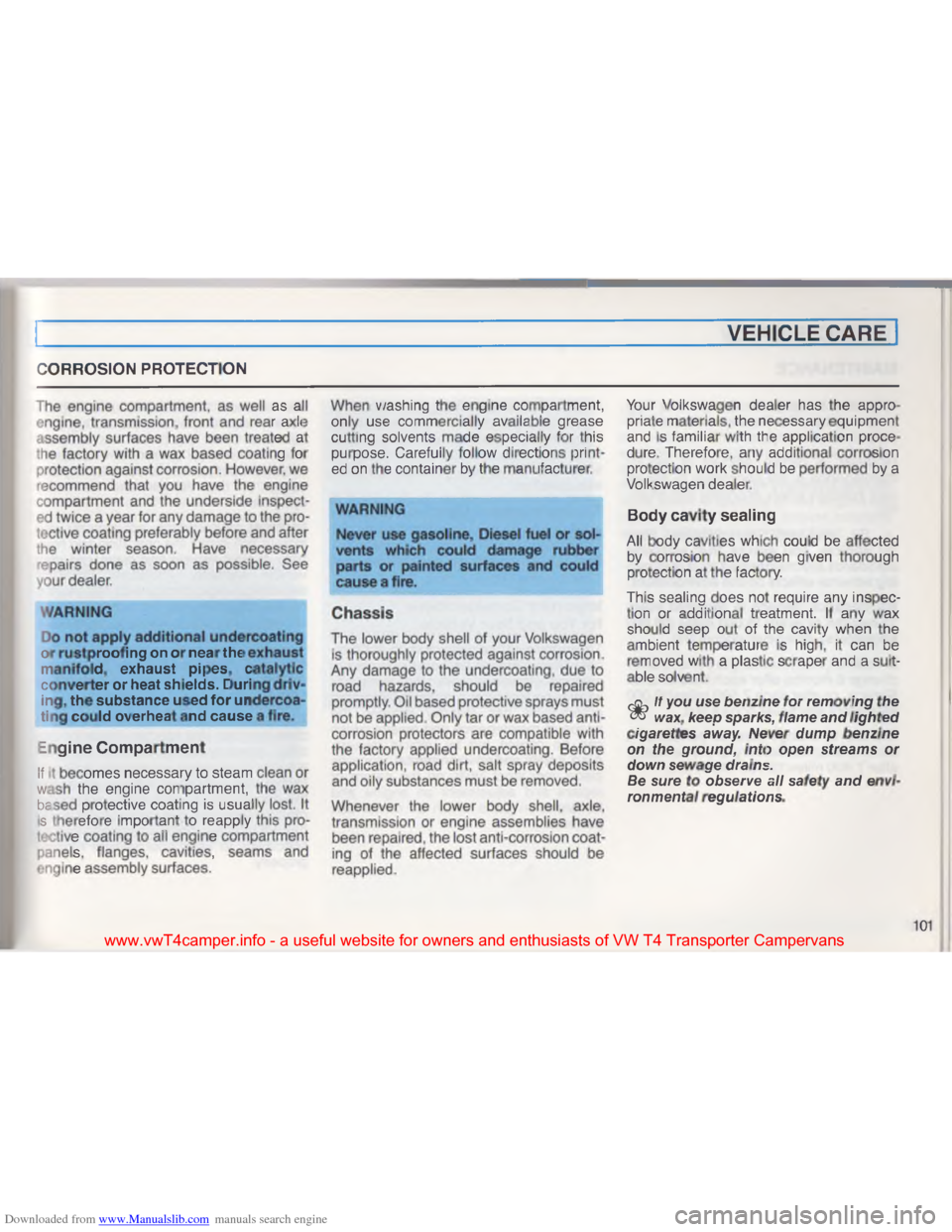 VOLKSWAGEN TRANSPORTER 1993 T4 / 4.G Owners Manual Downloaded from www.Manualslib.com manuals search engine \005
/
\(
\001\005!
J
U
\017\024\001 \001
\003 \007
!"
# \021
\031
,
\035 /
\006
\036
\t
!
& >
\023 \034
$
\b \007
\003
! \036
\003
9 \003 /
J 